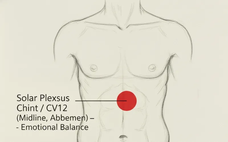 Solar Plexus Point / CV12 (Midline, Abdomen)