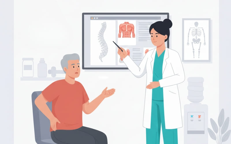 Expert physiotherapist providing back pain treatment at Samshudhi clinic in Gurgaon