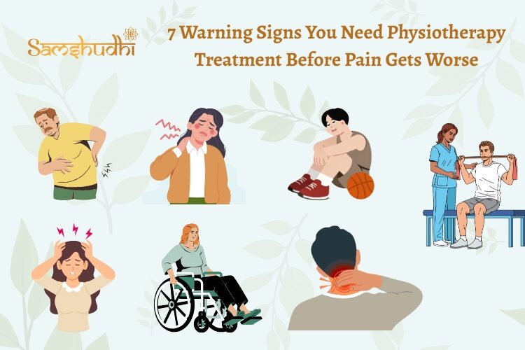 Physiotherapist assessing a patient’s shoulder pain during a physiotherapy treatment session in a modern rehabilitation clinic.