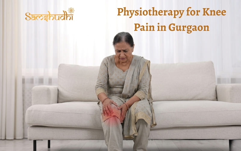 Physiotherapist providing physiotherapy for knee pain in Gurgaon with guided exercises and manual therapy for pain relief.